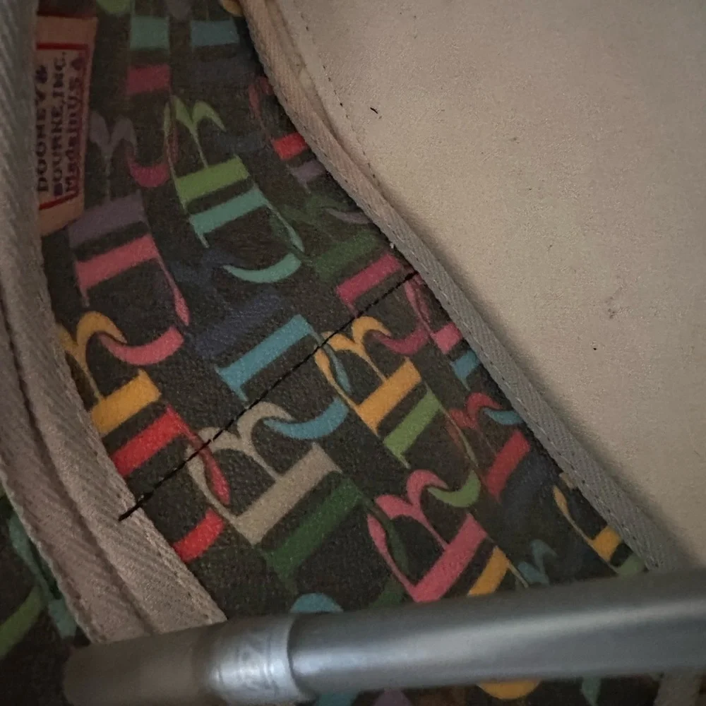 DOONEY & BOURKE Rainbow Block Monogram Y2K Tassel Bag